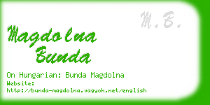 magdolna bunda business card